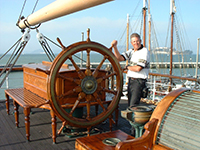 On the Balclutha at the historic ships on Hyde Pier